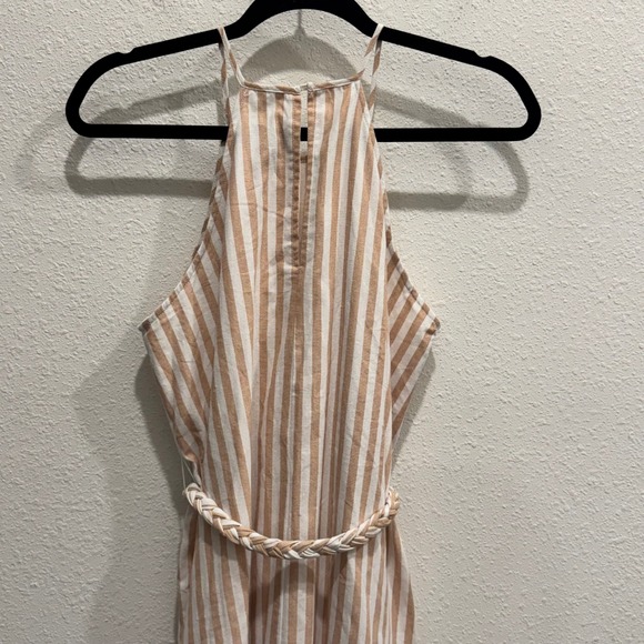 Lulu's Beach Town Bound Ivory Striped Pleated Midi Dress, Size Small, Worn Once! - Picture 10 of 14
